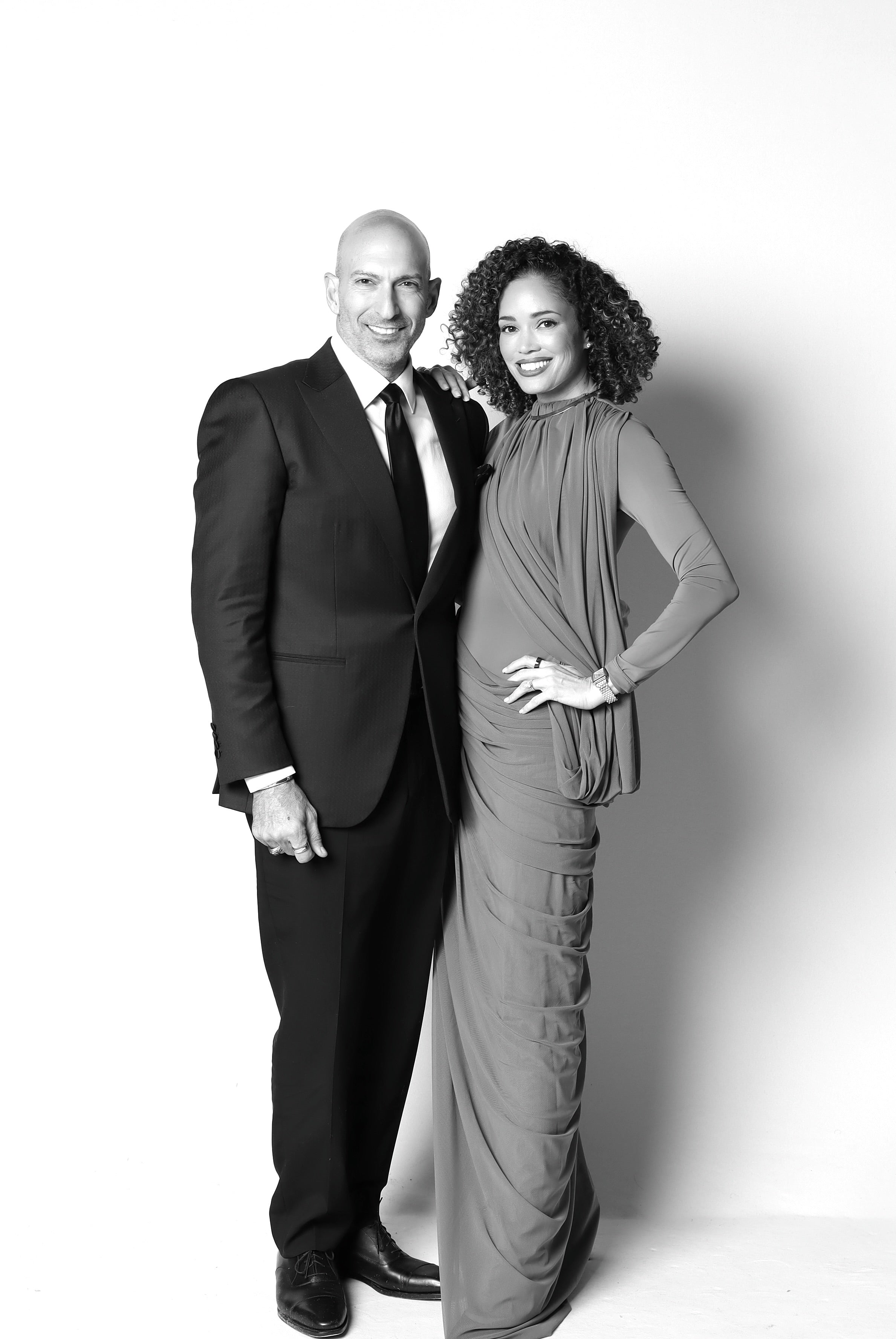 luxury Black and white glam photo booth portrait at a Dallas event by Youtopia