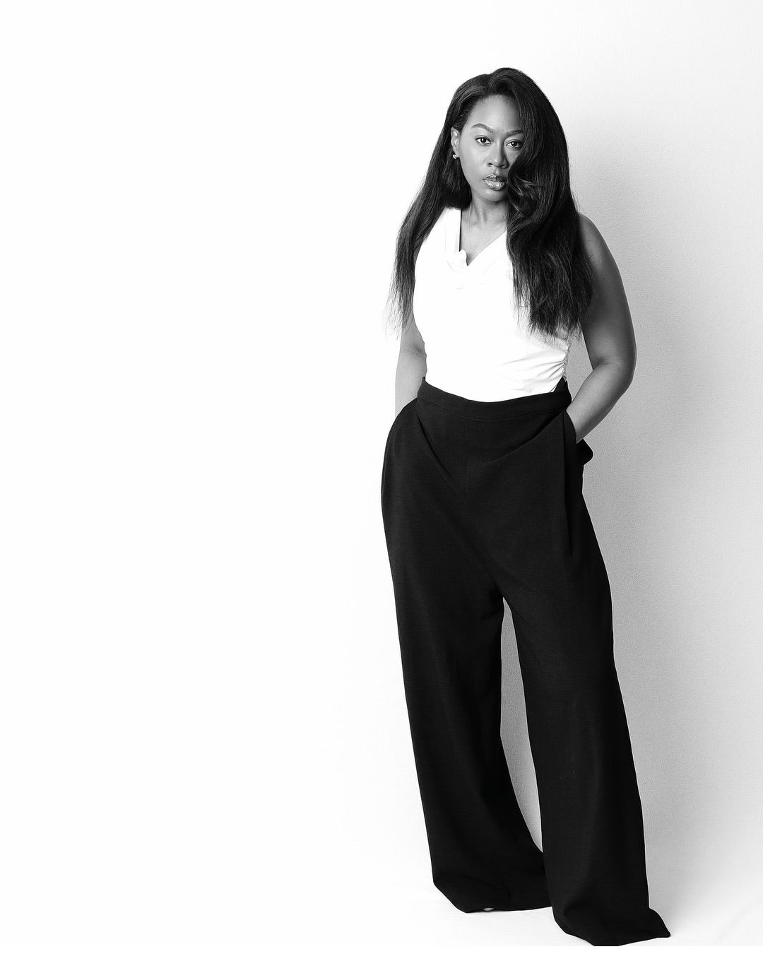 Stylish full body portrait captured by Youtopia photo booth at a Dallas event